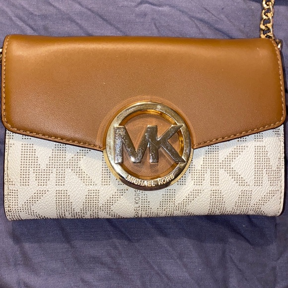 Michael Kors Brown and Cream Crossbody Bag - Picture 2 of 9